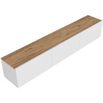 Meuble tv en bois  west  - 150 x 32 x 30 cm - pin blanc de l'atlantique