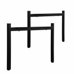 Meubletmoi - 4 pieds de table de repas minimalistes métal noir h. 65 cm - 09 Meubletmoi - 4 pieds de table de repas minimalistes métal noir h. 65 cm - 09