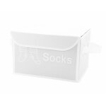 Boite pour dressing � couvercle socks blanc - space