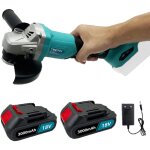 Meuleuse d'angle 125 mm, remplacement sans fil 18 v 850 w compatible avec la batterie makita, avec 2 ... Meuleuse d'angle 125 mm, remplacement sans fil 18 v 850 w compatible avec la batterie makita, avec 2 ...