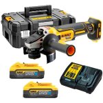 Dewalt - meuleuse d'angle sans fil 125mm + set de dmarrage 2x 18v 5ah (dcg405h2t)
