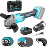 Meuleuse d'angle sans fil 20v (brushless) avec batterie 4, 0ah, 125mm, disqueuse sans fil sans balai ...