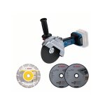 Bosch professional - meuleuse angulaire sans fil bosch gws 18v - 180 p biturbo solo + 3 disques � tron�onner ...