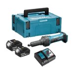 Meuleuse droite sans fil lxt 18v li - ion (2x 3, 0ah) avec makpac makita dgd800rfj
