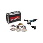 Meuleuse �125 mm 720w makita avec 7 disques - coffret - ga5030rsp6