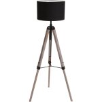 Mexlite - lampadaire lampe trpied lampe de salon mtal noir h 165 cm rglable en hauteur
