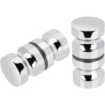 Mezheng - 2 paires de boutons inox de porte de douche coulissante poignées de porte de douche en verre ... Mezheng - 2 paires de boutons inox de porte de douche coulissante poignées de porte de douche en verre ...