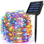 Mezheng ? guirlande lumineuse solaire 200 led 22m ? 8 modes d'�clairage ? ip65 �tanche ? d�coration ext�rieure ...