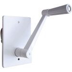 Micel - treuil pour volet roulant encastr 'pr27'  manivelle (charge maximale 40 kg) en acier blanc