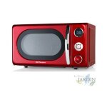 Suinga - micro - ondes vintage rouge 20 l orbegozo, 700 w. grill quartz 900w. 10 niveaux de puissance. ...