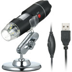 Microscope numrique usb 1600x grossissement camra 8 led avec support portable loupe d'inspection portable ...