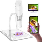 Microscope numrique wifi, mini microscope de grossissement 50x - 1000x, 1080p hd 2. 0 mp 8 led usb microscope ...
