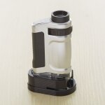 Microscope de poche, loupe de bijoutiers portable avec microscope � grossissement 20x avec lumi�re led ...