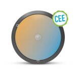 Miidex lighting - hublot led rondo cct 300 mm (dtecteur en option)  anthracite - cct - detecteur - ...