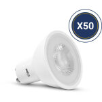 Miidex lighting - pack de 50 ampoules led gu10 7w 38� � blanc - neutre - 4000k - dimmable
