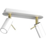 Milagro - plafonnier preston doré / blanc 2x mini gu10 Milagro - plafonnier preston doré / blanc 2x mini gu10