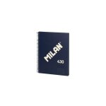 Cahier a4 quadrillé (5x5mm) collection '430 since 1918' couleur bleu marine avec spirale milán Cahier a4 quadrillé (5x5mm) collection '430 since 1918' couleur bleu marine avec spirale milán