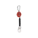 Enrouleur antichute  rappel automatique turbolite. sangle 2 m + mousqueton 1 / 4 + aluminium miller