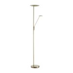 Lampadaire led daphné avec liseuse en laiton patiné Lampadaire led daphné avec liseuse en laiton patiné