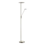 Lampadaire avec liseuse et cct solis chrome mat