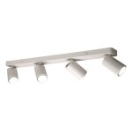 Rampe 4 spots m�tal blanc gu10 orientables sally