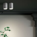 Millumine - spot cylindre m�tal blanc artiste gu10