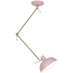 Qazqa - milou - plafonnier - 1 lumi�re - l 25 cm - rose - r�tro - �clairage int�rieur - salon i chambre ...