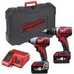 Milwaukee - kit de bloc d'alimentation batterie m18 bpp2c - 402c 18 v 4 ah