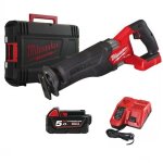 Milwaukee m18fsz - 501x scie sabre 18v - 1 x batteries 18v 5. 0ah + chargeur - en coffret Milwaukee m18fsz - 501x scie sabre 18v - 1 x batteries 18v 5. 0ah + chargeur - en coffret