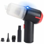 Mini aspirateur  main sans fil, 3 en 1, dpoussireur electrique, souffleur, pompe  vide pour pc portable, ...