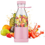 Mini blender �lectrique 300 ml 6 lames rechargeable pour smoothies milkshakes jus aliments b�b�s