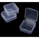 Mini bo�te de rangement transparente en plastique de 6 pi�ces pour la collecte de petits objets, perles, ...