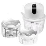 Mini - broyeur � ail �lectrique blanc, portable et rechargeable par usb, robot de cuisine sans fil pour ...