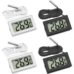 Mini digital lcd thermom�tre temp�rature avec sonde de temp�rature capteur testeur pour r�frig�rateur ...