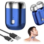 Mini electric shaver for men ipx7 waterproof - usb rechargeable travel magnetic shaver blades high speed ...