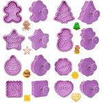 Mini emporte - pi�ces de no�l 3d, ensemble de 8 emporte - pi�ces pressables 3d, emporte - pi�ce en relief ...