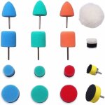 Mini �ponges de polissage, set de polissage, 16pcs 15mm 25mm kit de polissage pad �ponge � polir kit ...