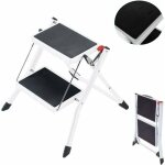 Dayplus - mini escabeau pliant 2 marches en acier l�ger de qualit� sup�rieure - pliable - charge maximale ...