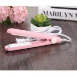 Mini fer � lisser en c�ramique, 1 pi�ce, mini fer � friser ondul�, outils de coiffure, bigoudi de chev ...