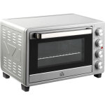 Mini four �lectrique 32l, acier inoxydable et verre, avec bac � cendres, 1600w, argent