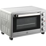 Mini four posable 32l �lectrique avec bac � graisses inoxydable et verre 1600 w argent