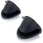 Mini gants pour friteuse � air - 2 paires de gants en silicone - maniques r�sistantes � la chaleur pour ...
