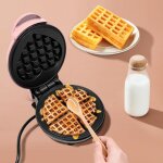 Mini gaufrier en forme de coeur gaufrier en acier inoxydable petit gaufrier avec antiadhsif pancake ...