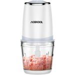Mini hachoir de cuisine lectrique 2 vitesses 600 ml 300 w bol en verre et 4 lames en acier inoxydable ...