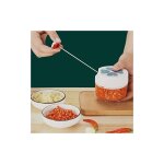 Mini hachoir manuel  decoupe lgumes oignon 170 ml avec 2 lames incurves en acier inoxydable, hachoir ...