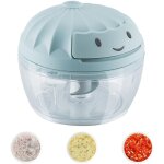 Mini hachoir manuel � germes d'ail, coupe - oignons, machine � poudre d'ail, poudre d'ail bleu 160 ml ...