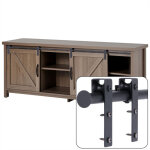 Mini kit de mat�riel de porte coulissante de placards, quincaillerie syst�me de rail porte suspendue ...
