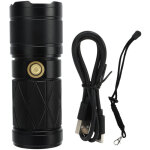 Mini lampe torche led portable rechargeable usb avec zoom t�lescopique et haute luminosit�, id�ale pour ...