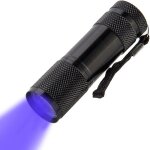 Mini lampe uv led de poche 395nm id�ale pour d�tection de taches d'urine, v�tements, moquettes et tapis ...