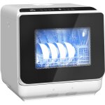 Mini lave - vaisselle - homcom - compact - 4 couverts - 6 programmes, commandes tactiles - pp, abs - ...